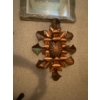 Image 1 : Large Ornate Mirror 31x55, Copper Clock 25Hx35W