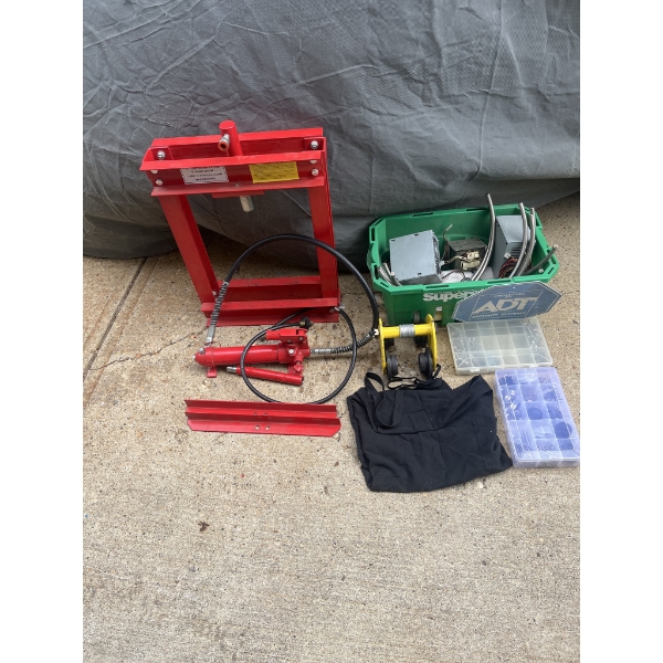 4 Ton Floor Press, Hardware, Trolley, Assorted Hardware 