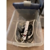 Image 3 : Plastic Storage Including Contents 13W x 16D x 24T  Cables Telephone Office Supplies