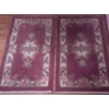 Image 1 : Two Handmade Floral Rugs, 27 x 54 Inches, Made in China