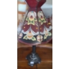 Image 2 : Lamp w/ Painted Shade 16 T and Lamp w/ Fabric Shade and Beaded Trim 20 T 