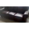 Image 2 : Natuzzi Three-Seater Leather Sofa with Rolled Arms