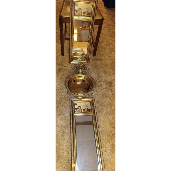 Various Hangable Vanity Mirrors (3) w/ Pictures 