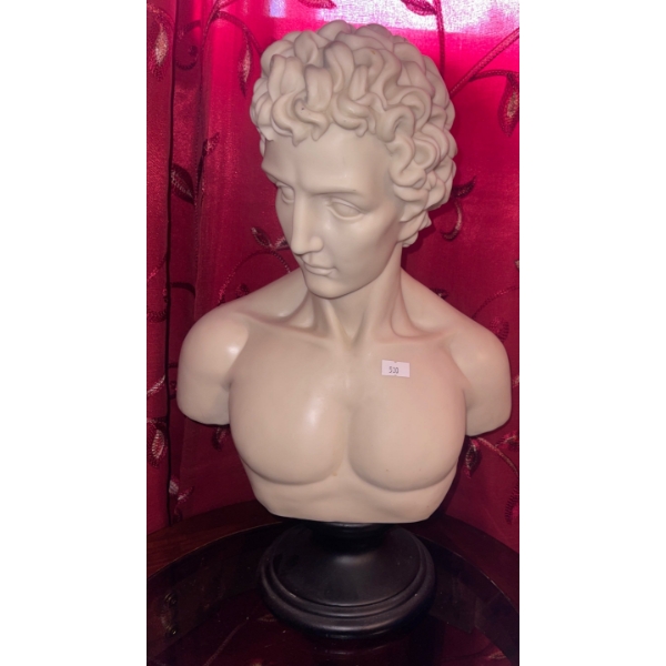 David Bust - Vintage Italian Santini Sculpture Figurine 14T