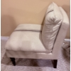 Image 2 : Armless Upholstered Side Chair with Stripe Accent