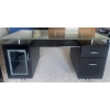 Image 8 : Modern Contemporary Home Office Desk w/ Genuine Leather Boss Chair On Casters