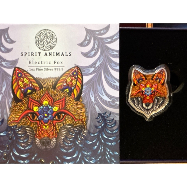 Spirit Animals - 1 oz. Pure Silver 3 Coin Subscription (2021)Electric Fox Product Number 201618