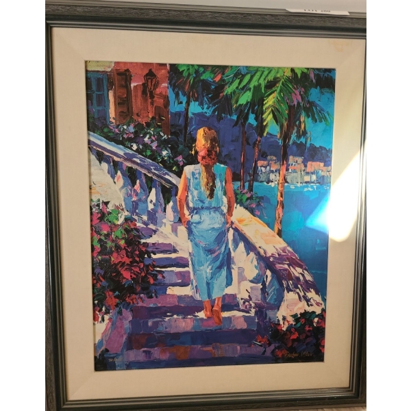 Shades of Beauvillon from the Flora Suite by Barbara McCann Ltd Print 73/250 22 1/2 w 27 h