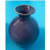 Image 3 : Set of 3 Stunning Hand Formed & Signed Decorative Purple Art Vases (Tallest is 9T, Shortest 4.5T) 