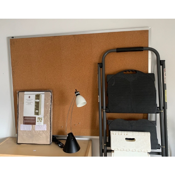 Home Items - Bulletin Board, Stools, Hanging Shelves, Lamps and More 