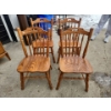 Image 2 : Set of Antique Tell City Wooden Dining Chairs