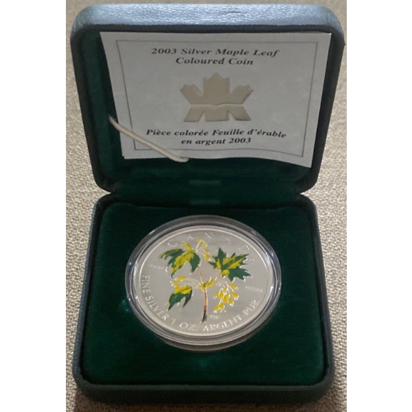 2003 Maple Leaf One Ounce Fine Silver Coin 