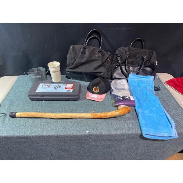 Bags, Walking Stick, & MasterChef Cutlery 