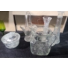Image 2 : Jar w/ Roses 4.5" Opening, 3.5 T, Crystal Glasses/ Decanter 11 T, Plastic/ Glass Drinkware, Vases 