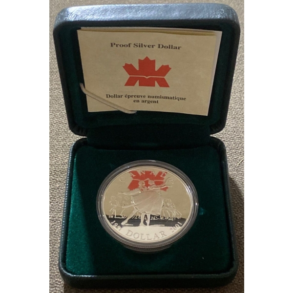 2001 Proof Silver Dollar 92.5% Silver 25.175 Grams