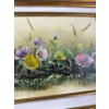 Image 2 : Florals Oil on Board Painting By Illegible Signature  15x14