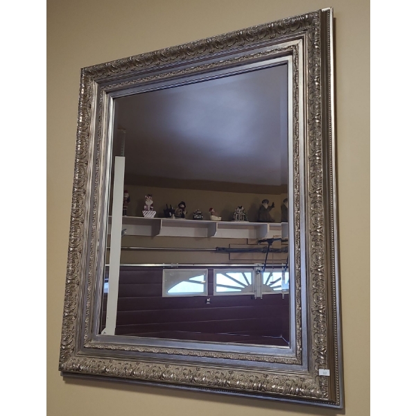 Silver Leaf Beveled Edge Mirror 36 L, 31W, 3 D