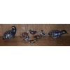 Image 1 : Collection of Miniature Hand Painted Enamel Birds.  Largest 4 w, 3 h