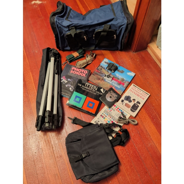Photographer's Essentials - Portable Tripod Mini Action Cam Photo Books Straps & more