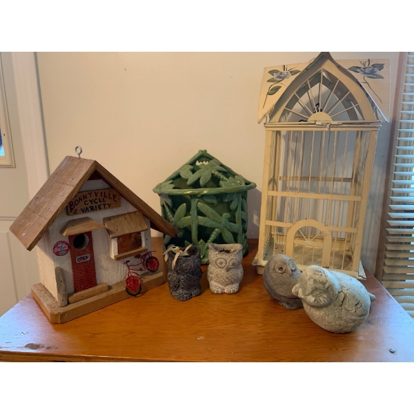Bird Cages, Bird House and Mini Owl Planters
