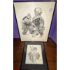 Image 1 : Kraft NHL Hockey Framed Sketches/Drawings Of Grant Fuhr & The Oilers Team