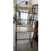 Image 1 : Kitchen wine/bakers Rack. Some damage on the laminate shelf (it’s peeling)