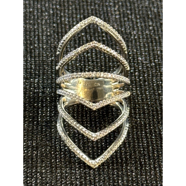 Sterling Silver Cubic Ring 6.8g