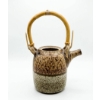 Image 2 : Stoneware Teapot and Creamer Set with Bamboo