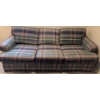 Image 3 : Plaid Upholstered Sofa with Matching Cushions