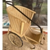 Image 2 : Collectible Doll Accessories - Upholstered Chair Sled & Wicker Baby Buggy