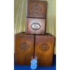 Image 2 : 4pc Three Mountaineers Wooden Cannister Set  Coffee & Tea Lidded Cannisters