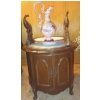 Image 4 : Wooden Stand w/ Large Pitcher and Decorative Bird Figures -- Stand is 26W, 22T 