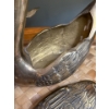 Image 3 : Large Solid Brass Swan (Over 1 Foot Tall, 13T) w/ Solid Brass Horse 
