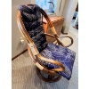 Image 3 : Original Pretzel Rattan Swivel Chair In Amazing Condition all original never refinished. 41”H 

27”w