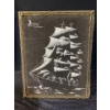 Image 3 : Black Velvet Painting Of Sailing Ship (16 x 20 inches)