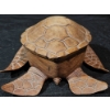 Image 3 : Hand-Carved Wood Turtle-Shaped Storage Box with Lift-Off Lid
