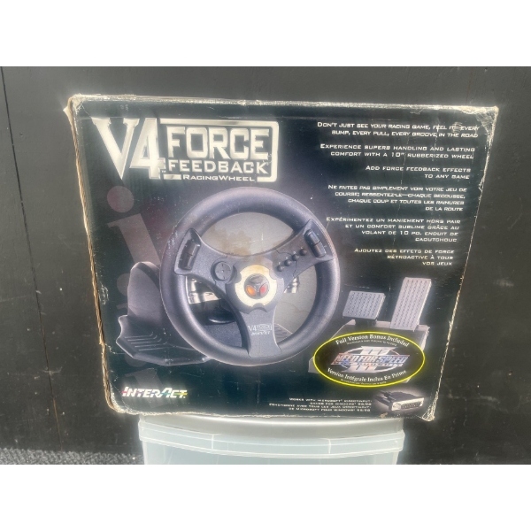 V4 Force Feedback Racing Wheel by InterAct in Box Complete