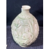Image 1 : Thai or Siam Green Celadon Carved Vase with Figures 6.5" T ( Slight Damage)