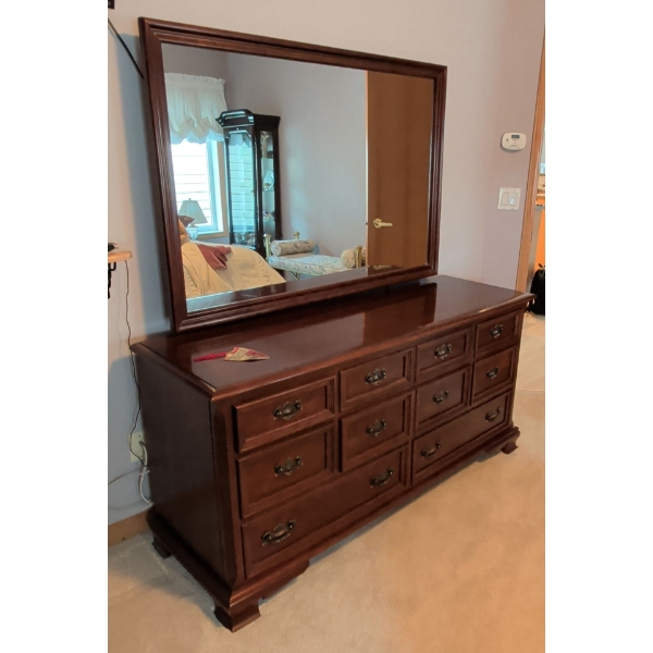 Large Gibbard Solid Cherry Wood Dresser 63x21x68 Inches