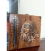 Image 2 : Aboriganal Art 20x14 w/ Copper Craft Thermometer 