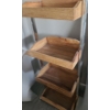 Image 2 : Storage Stand 17 w, 40.5 h, 10 d and Mirror 18 w, 48 h (Mirror Cracked Along Bottom as Shown)