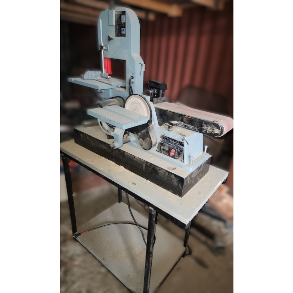 Delta Saw and Belt/ Disk Sander Model K9208 w/ Stand 41 W, 21 D, 63 T 