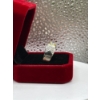 Image 4 : 1ct Round Moissanite with 60 Round Cubic Zirconia in 925 Silver Ring - Size 11