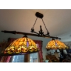 Image 5 : Tiffany Style hanging light with 2 shade nice dining room light .