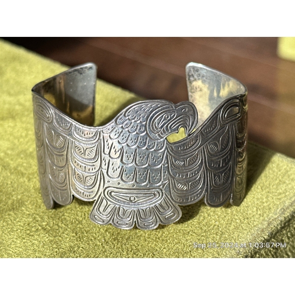 Sterling Silver Eagle Cuff 