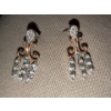 Image 1 : 14K Stamped Rose Gold Earrings (5.05g), One Stone Missing See Photos, 925 Stamped Backings 