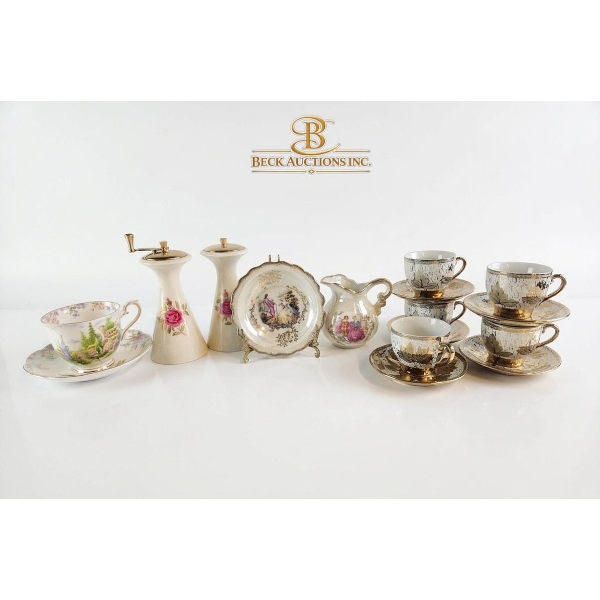 Lenox Rhodora Salt & Pepper Grinder Set, Royal Albert Teacup & Saucer Porcelain Coffee Set 