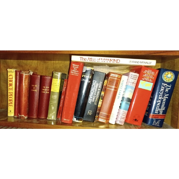 Shelf of Collectible Books: The Synonym Finder, Adventures on English Literature, Music of the World