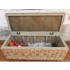 Image 1 : Rectangular Wicker Storage Trunk with Hinged Lid