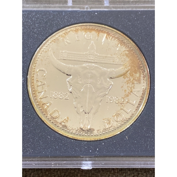 1982 Canada Regina Commemorative Silver Dollar Coin